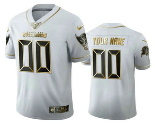 Men's San Francisco 49ers Custom White 100th Season Golden Edition Jersey