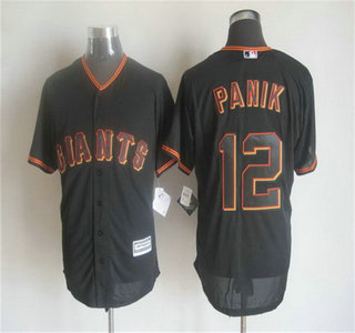 Men's San Francisco Giants #12 Joe Panik Alternate Black 2015 MLB Cool Base Jersey