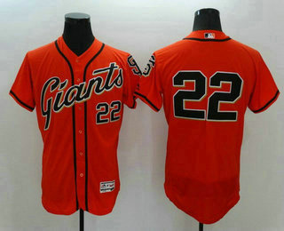 Men's San Francisco Giants #22 Jake Peavy Orange 2016 Flexbase Majestic Baseball Jersey