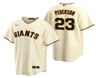 Men's San Francisco Giants #23 Joc Pederson Cream Cool Base Stitched Jersey