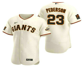 Men's San Francisco Giants #23 Joc Pederson Cream Flex Base Stitched Jersey