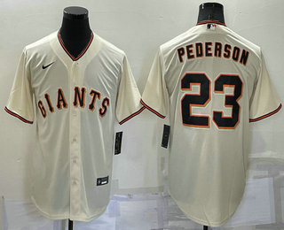 Men's San Francisco Giants #23 Joc Pederson Cream Stitched MLB Cool Base Nike Jersey