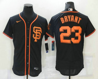 Men's San Francisco Giants #23 Kris Bryant Black Stitched MLB Flex Base Nike Jersey