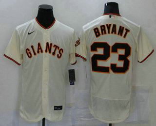 Men's San Francisco Giants #23 Kris Bryant Cream Stitched MLB Flex Base Nike Jersey