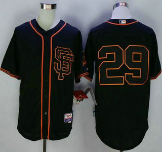 Men's San Francisco Giants #29 Jeff Samardzija 2015 Black SF Edition Jersey