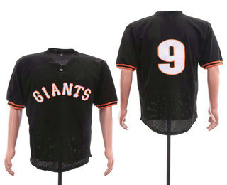 Men's San Francisco Giants #9 Matt Williams Black Pullover Throwback Stitched MLB Jersey By Mitchell & Ness