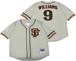 Men's San Francisco Giants #9 Matt Williams Grey 1989 Throwback Stitched MLB Mitchell & Ness Jersey