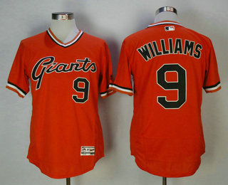 Men's San Francisco Giants #9 Matt Williams Retired Orange Pullover Stitched MLB Majestic Flex Base Jersey