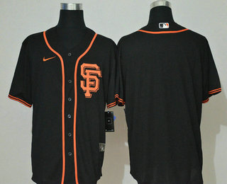 Men's San Francisco Giants Blank Black Stitched MLB Cool Base Nike Jersey