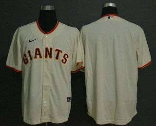 Men's San Francisco Giants Blank Cream Stitched MLB Cool Base Nike Jersey