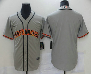 Men's San Francisco Giants Blank Grey Stitched MLB Cool Base Nike Jersey