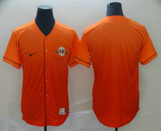 Men's San Francisco Giants Blank Nike Orange Fade Stitched Jersey