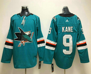 Men's San Jose Sharks #9 Evander Kane Teal Green 2017-2018 Hockey Adidas Stitched NHL Jersey