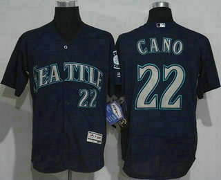 Men's Seattle Mariners #15 #22 Robinson Cano Navy Blue 2016 Flexbase Majestic Baseball Jersey