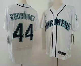 Men's Seattle Mariners #44 Julio Rodriguez White Stitched MLB Flex Base Nike Jersey