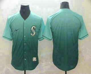 Men's Seattle Mariners Blank Nike Green Fade Jersey