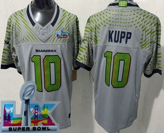 Men's Seattle Seahawks #10 Cooper Kupp Limited Gray Rivalries Super Bowl LX FUSE Vapor Jersey