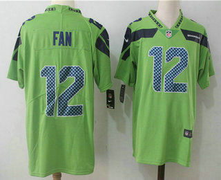 Men's Seattle Seahawks #12 12th Fan Green 2017 Vapor Untouchable Stitched NFL Nike Limited Jersey