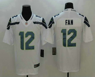 Men's Seattle Seahawks #12 12th Fan White 2017 Vapor Untouchable Stitched NFL Nike Limited Jersey