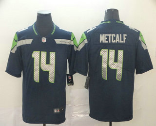 Men's Seattle Seahawks #14 D.K. Metcalf Navy Blue 2017 Vapor Untouchable Stitched NFL Nike Limited Jersey