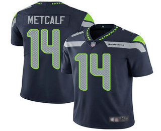 Men's Seattle Seahawks #14 D.K. Metcalf Navy Blue 2017 Vapor Untouchable Stitched NFL Nike Limited Jersey