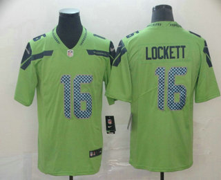 Men's Seattle Seahawks #16 Tyler Lockett Green 2017 Vapor Untouchable Stitched NFL Nike Limited Jersey