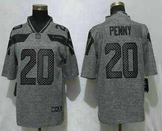 Men's Seattle Seahawks #20 Rashaad Penny 2017 Vapor Untouchable Stitched NFL Nike Gray Gridiron Limited Jersey