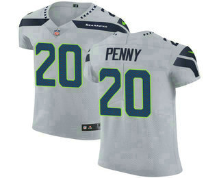 Men's Seattle Seahawks #20 Rashaad Penny Grey Alternate 2018 Vapor Untouchable Stitched NFL Nike Elite Jersey