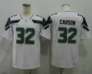 Men's Seattle Seahawks #32 Chris Carson White 2017 Vapor Untouchable Stitched NFL Nike Limited Jersey