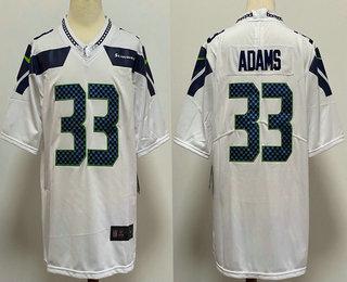 Men's Seattle Seahawks #33 Jamal Adams White 2020 Vapor Untouchable Stitched NFL Nike Limited Jersey