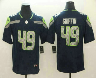 Men's Seattle Seahawks #49 Shaquem Griffin Navy Blue 2017 Vapor Untouchable Stitched NFL Nike Limited Jersey