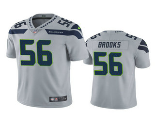 Men's Seattle Seahawks #56 Jordyn Brooks Gray 2020 NFL Draft Vapor Limited Jersey