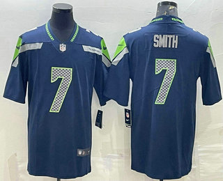 Men's Seattle Seahawks #7 Geno Smith Navy Blue 2022 Vapor Untouchable Stitched NFL Nike Limited Jersey