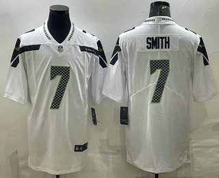 Men's Seattle Seahawks #7 Geno Smith White 2022 Vapor Untouchable Stitched NFL Nike Limited Jersey