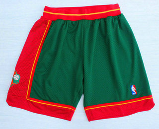 Men's Seattle Supersonics Green Just Don Swingman Throwback Shorts 03