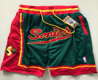 Men's Seattle Supersonics Just Don Green Swingman Shorts