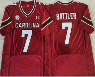 Men's South Carolina Gamecock Red #7 Spencer Rattler Red College Limited Football Jersey
