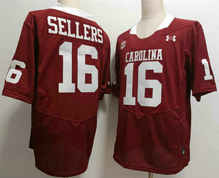 Men's South Carolina Gamecocks #16 LaNorris Sellers Red College Football Jersey