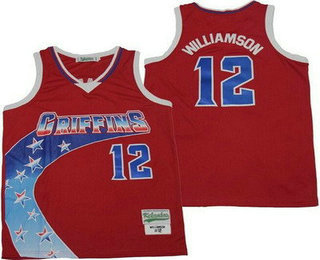 Men's Spartanburg Day School Griffins #12 Zion Williamson Red Basketball Jersey