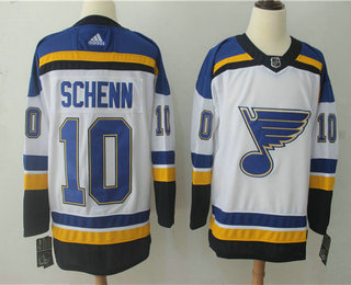 Men's St. Louis Blues #10 Brayden Schenn White 2017-2018 Hockey Adidas Stitched NHL Jersey