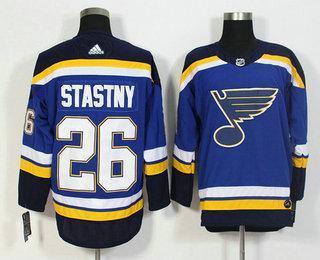 Men's St. Louis Blues #26 Paul Stastny Blue 2017-2018 Hockey Adidas Stitched NHL Jersey