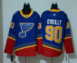 Men's St. Louis Blues #90 Ryan O'Reilly Blue Adidas Stitched NHL Throwback Jersey