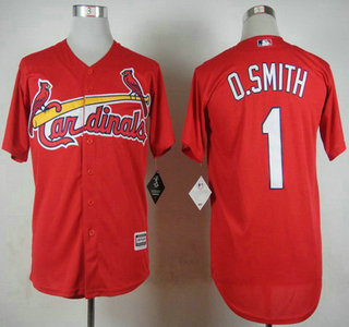 Men's St. Louis Cardinals #1 Ozzie Smith Red 2015 MLB Cool Base Jersey