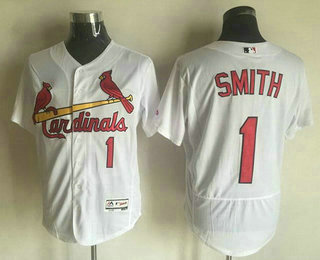 Men's St. Louis Cardinals #1 Ozzie Smith Retired White 2016 Flexbase Majestic Baseball Jersey