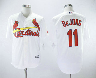 Men's St. Louis Cardinals #11 Paul DeJong White Home Stitched MLB Cool Base Jersey