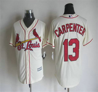 Men's St. Louis Cardinals #13 Matt Carpenter Alternate Cream 2015 MLB Cool Base Jersey