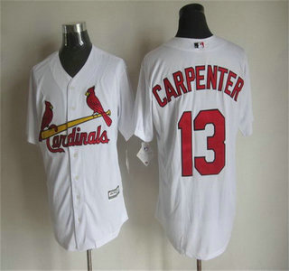 Men's St. Louis Cardinals #13 Matt Carpenter Home White 2015 MLB Cool Base Jersey