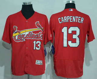 Men's St. Louis Cardinals #13 Matt Carpenter Red 2016 Flexbase Majestic Baseball Jersey