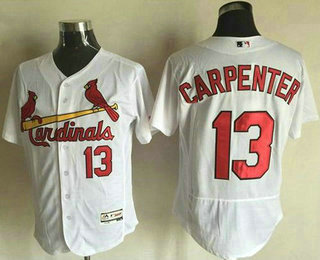 Men's St. Louis Cardinals #13 Matt Carpenter White Flexbase Authentic Collection Jersey