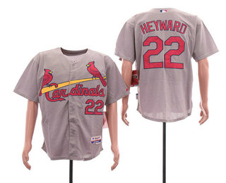 Men's St. Louis Cardinals #22 Jason Heyward Gray Jersey